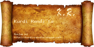 Kurdi Renáta névjegykártya